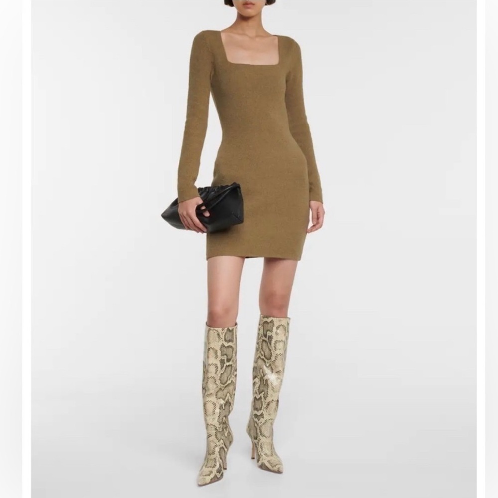 Nanushka Olive Long Sleeve Knit Dress